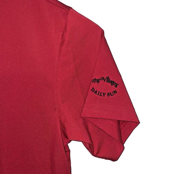 FJ Footjoy Polo Shirt Mens Large Golf‎ Short Sleeve Red Collared w/ Embroidery - Picture 4 of 10